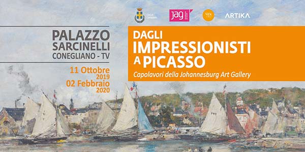  DAGLI IMPRESSIONISTI A PICASSO
Capolavori della Johannesburg Art Gallery Conegliano (TV), Palazzo Sarcinelli
11 ottobre 2019 – 2 febbraio 2020
Provengono tutte dalla Johannesburg Art Gallery nell’omonima città, in Sud Africa, le sessanta opere che si potranno ammirare a partire dal prossimo 11 ottobre in Palazzo Sarcinelli.